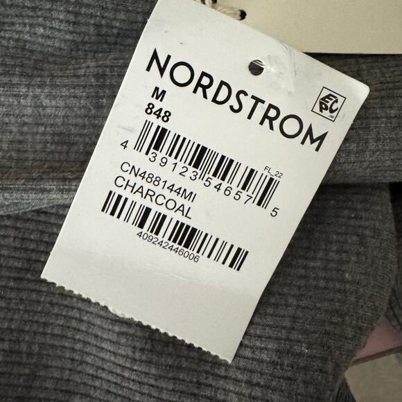 Caslon Women’s Rib Polo Shirt Long Sleeve Gray Collared Pullover Top NWT Size M - Picture 8 of 8